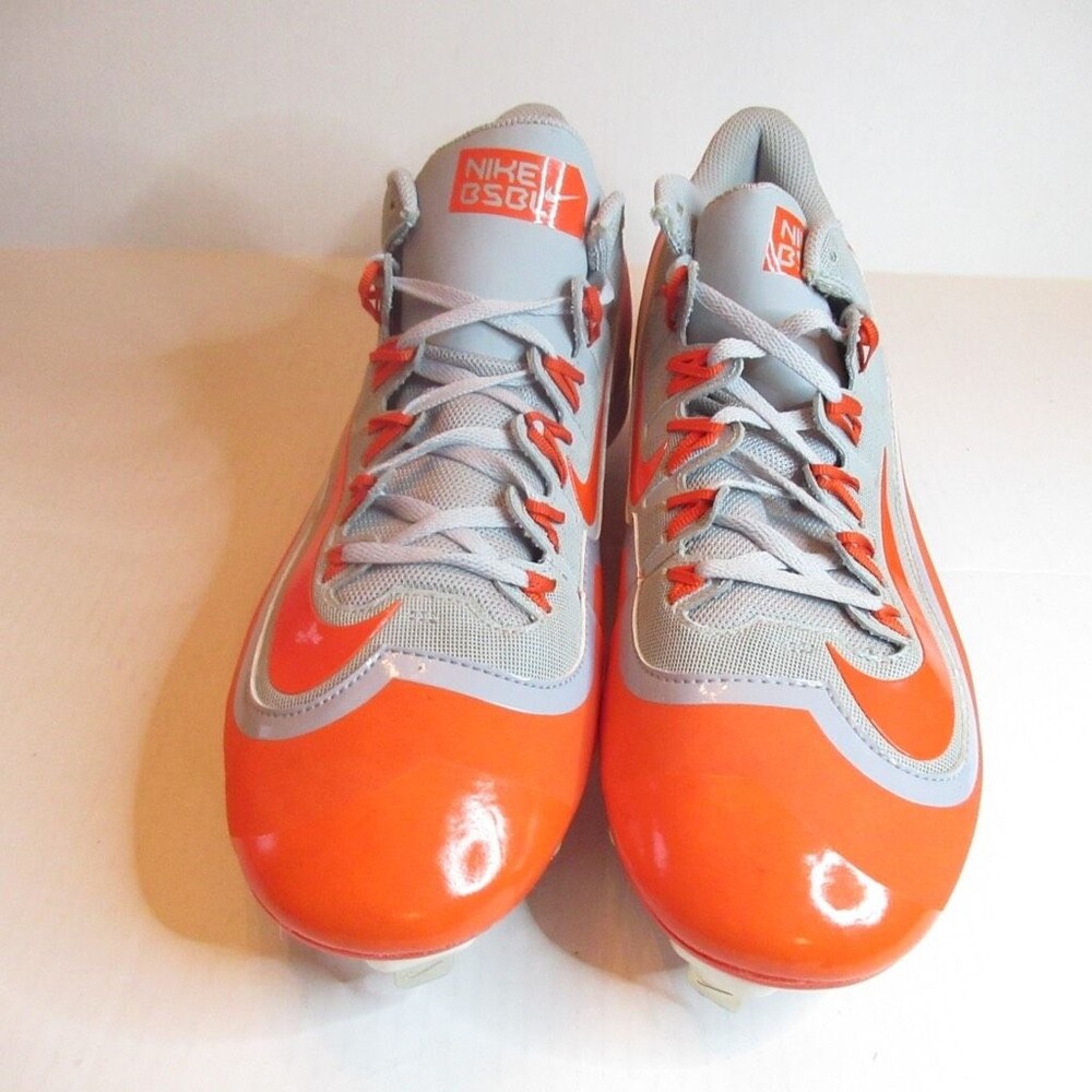 Nike Mens BSBL Huarache Baseball Shoes Orange 807126-061 Color Block Low Top 15M